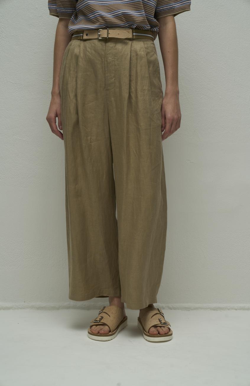 【WYTE】クラフトリネンアーティザナルワイドトラウザーズ/11-11960