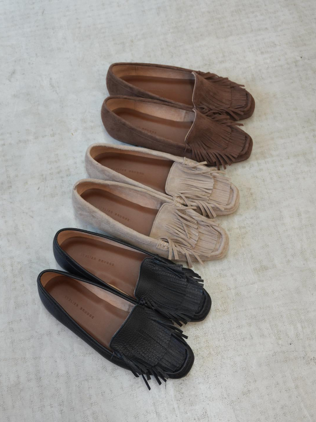 【ATELIER BRUGGE】スエードモカシン/26PS-50/26PS-50BK