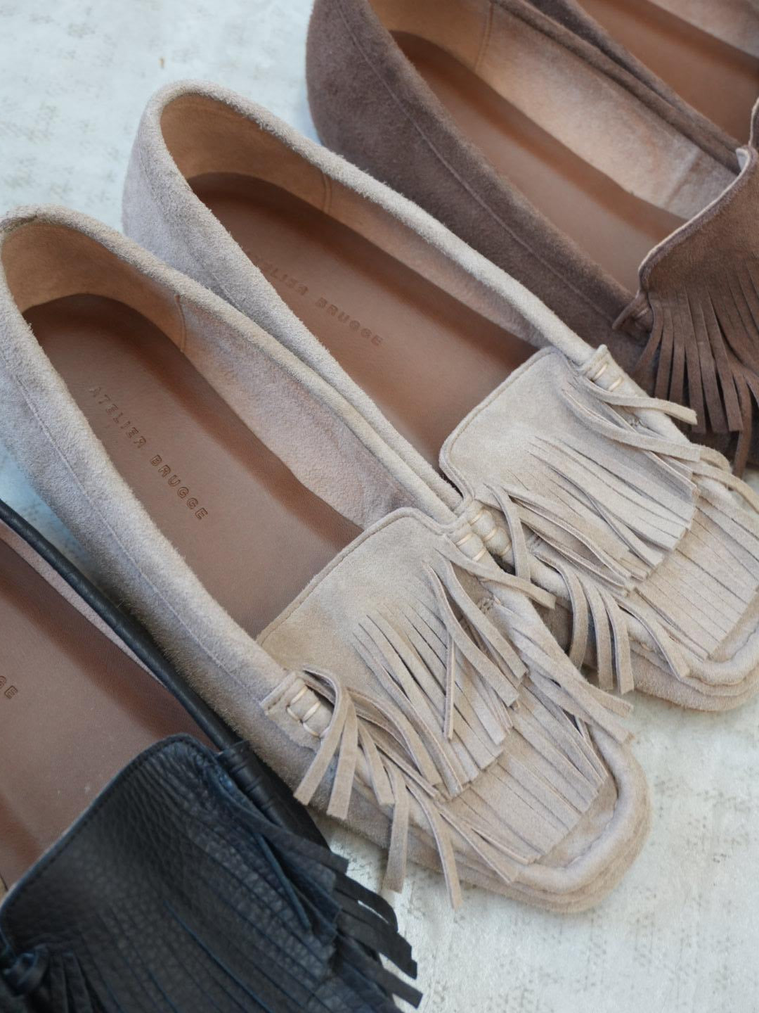 【ATELIER BRUGGE】スエードモカシン/26PS-50/26PS-50BK