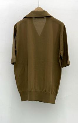 【WYTE】ファインコットンアイビ-ストライプオープンカラーカーディガン/11-30120