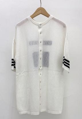 【WYTE】コットンメッシュデュアルフットボールカーディガン/11-30210