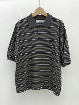 【WYTE】ドライコットンリバースストライプポロシャツ/11-30310