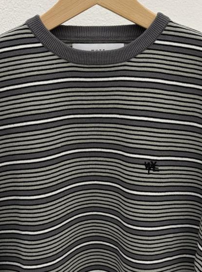 【WYTE】ドライコットンリバースストライプCネックT/11-30311