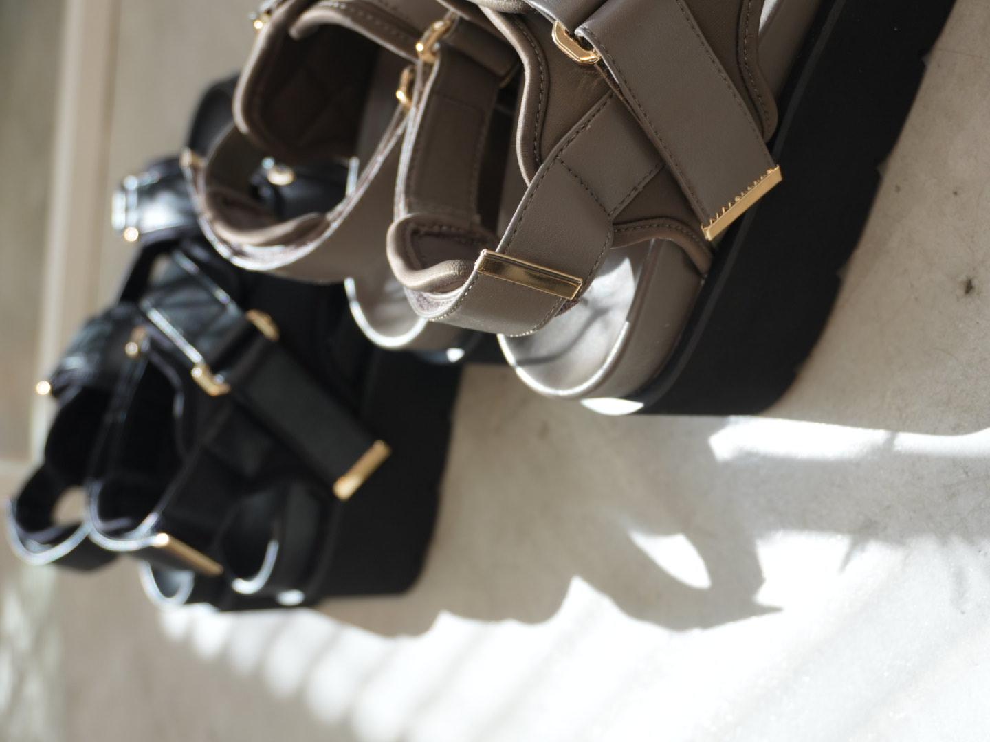 【ATELIER BRUGGE】ベルクロストラッププラットフォームサンダル/26KS-31