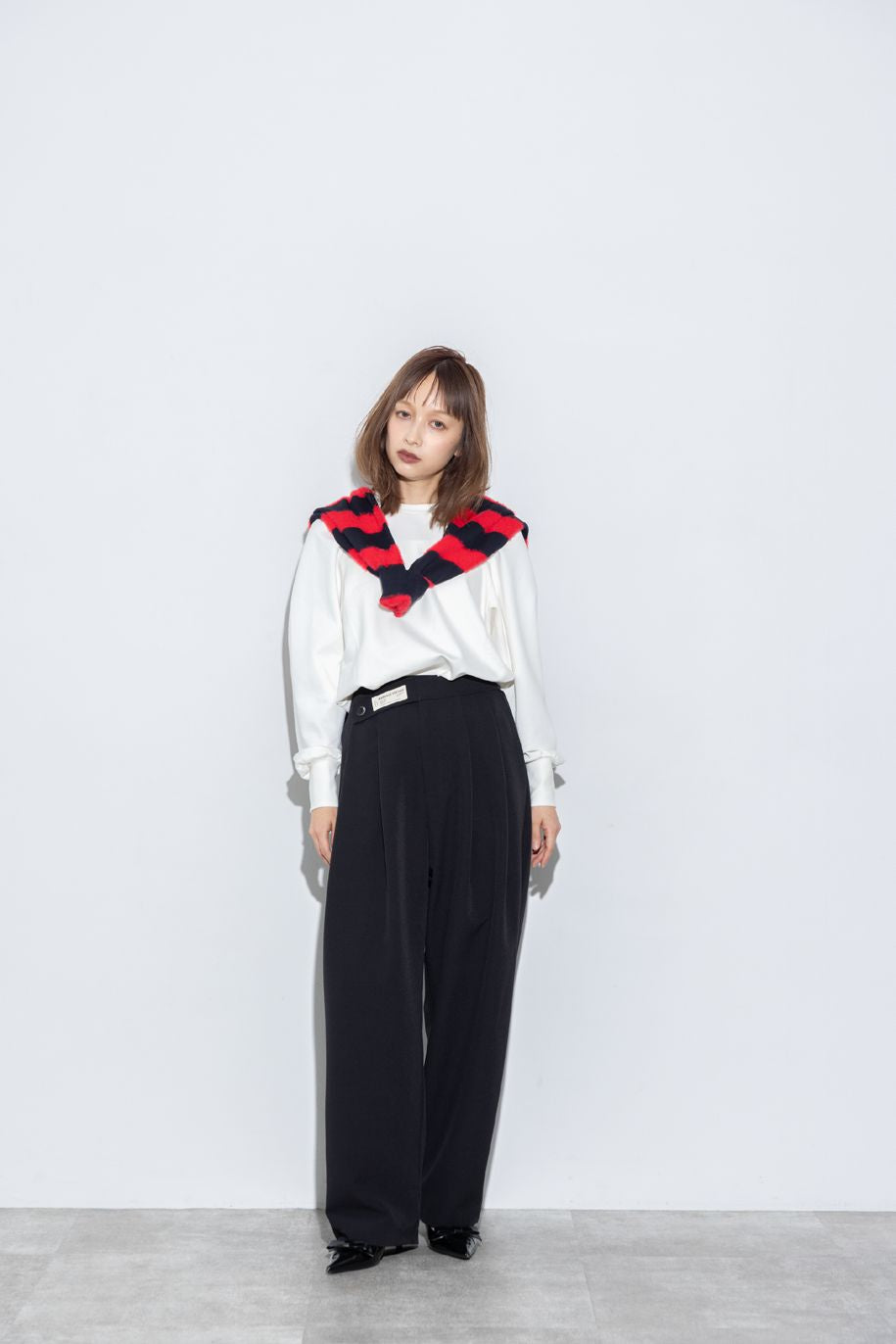 【MARGAUX VINTAGE】ウエストデザインタックパンツ/MG PT-26126-A