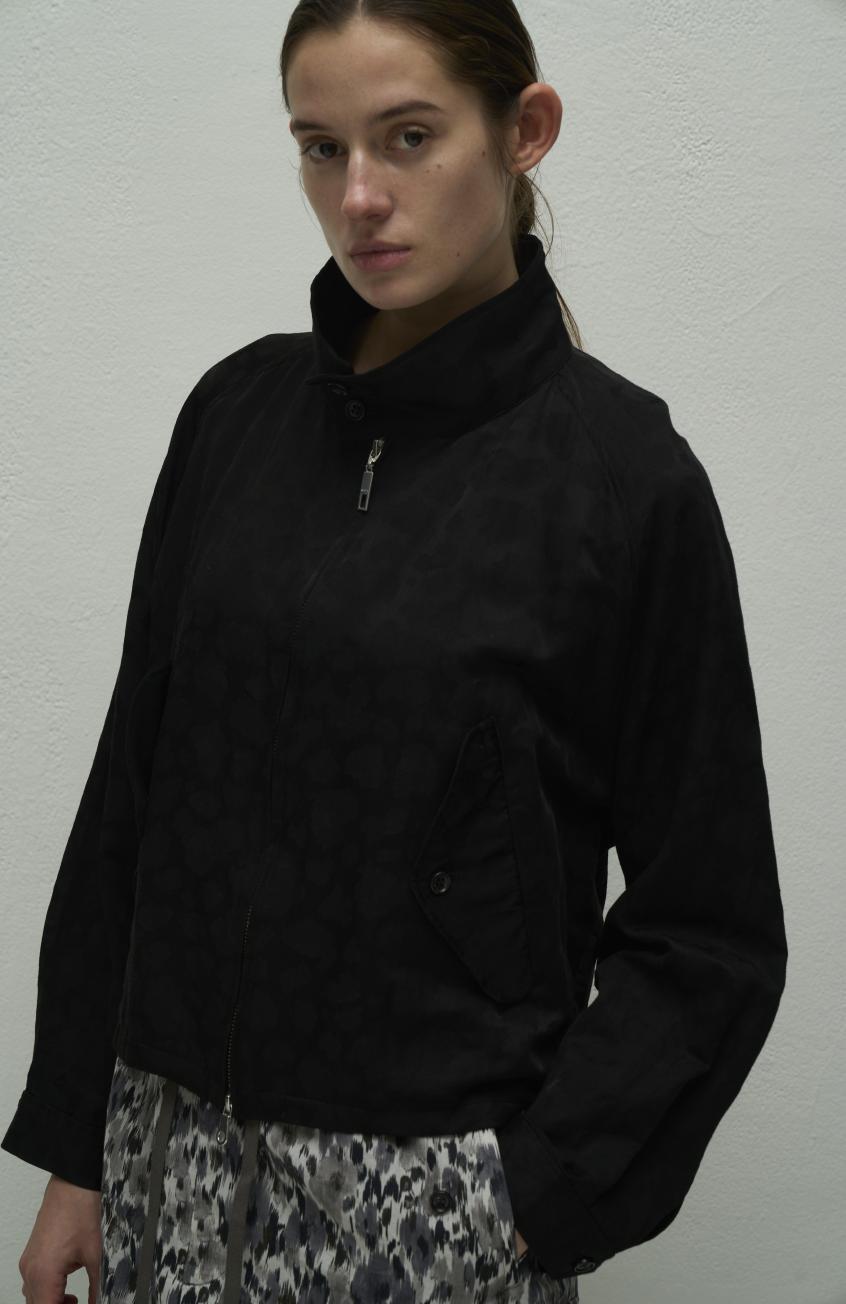 【WYTE】コントラストジャガードハリントンジャケット/11-12520