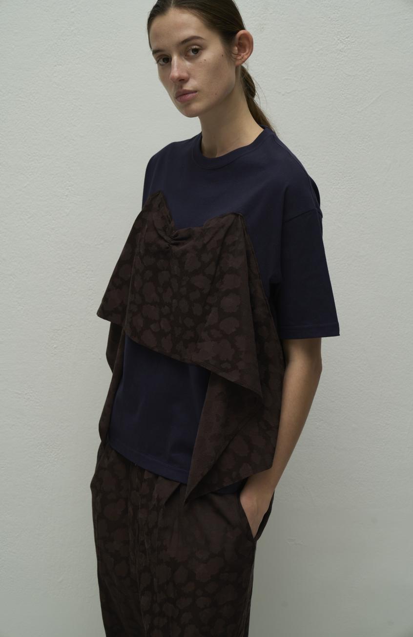 【WYTE】コントラストジャガードイージーワイドトラウザーズ/11-12560