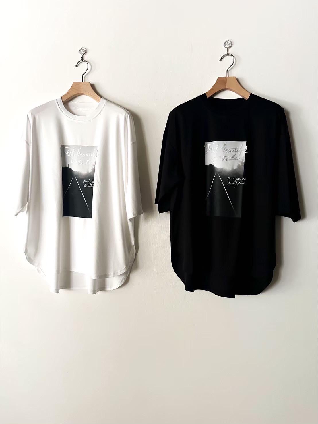 【RILATO】フォト箔ロゴプリント高機能Tシャツ/R26248