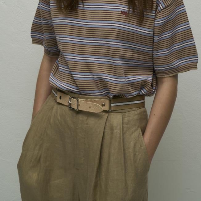 【WYTE】ペイズリーエンボスアイビーストライプベルト/11-90391