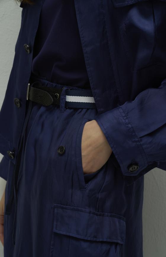 【WYTE】ペイズリーエンボスアイビーストライプベルト/11-90391