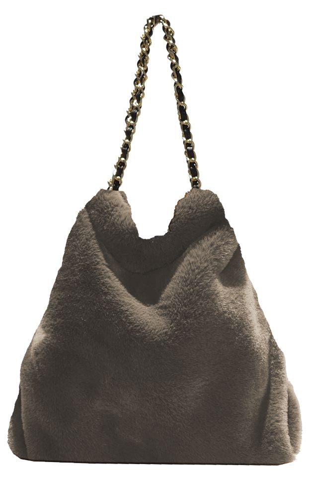 【VIOLAd'ORO】ELMO エコファーチェーンショルダートートMサイズ/V-8924