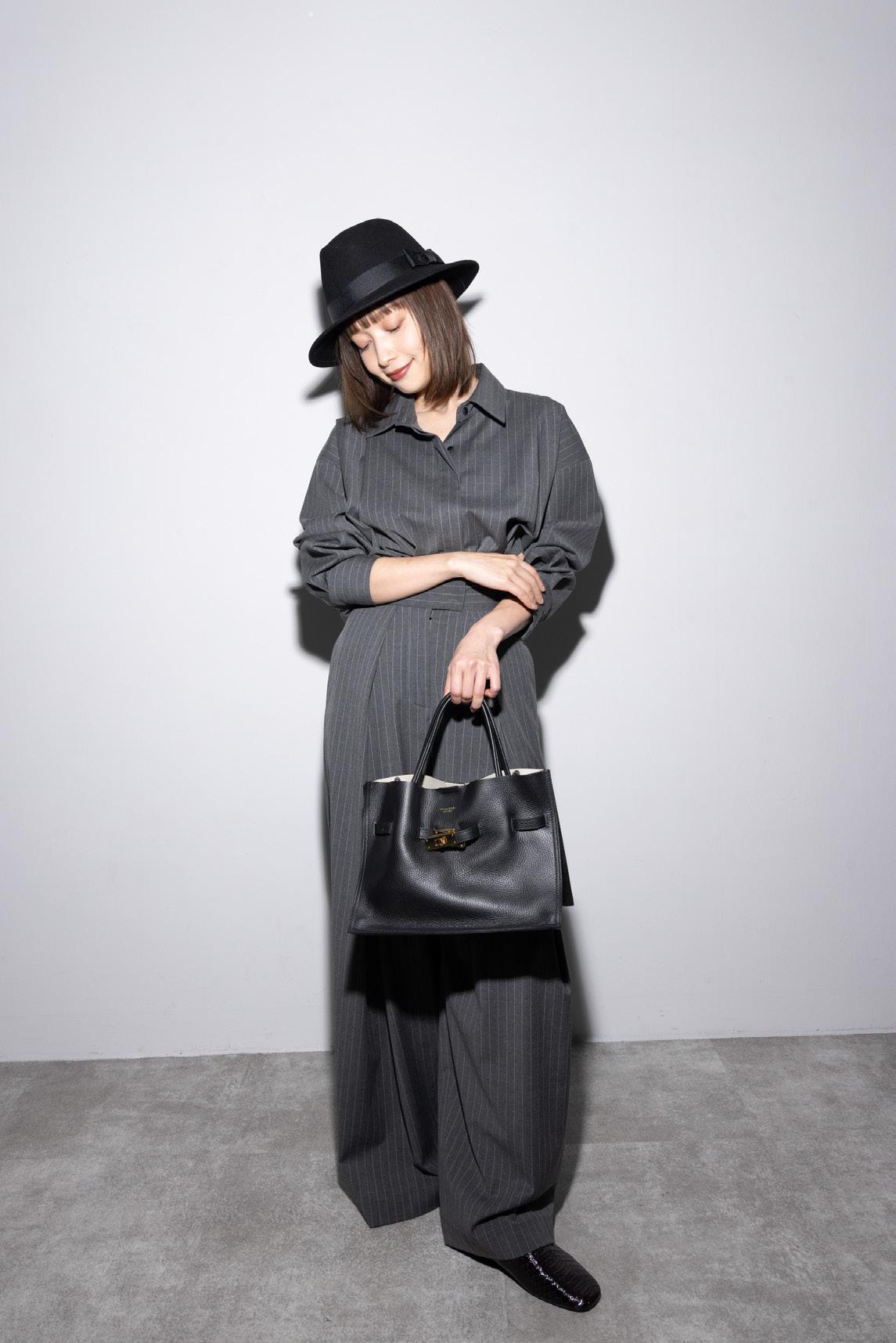 【MARGAUX VINTAGE】ピンストライプワイドパンツ/MG PT-26095-A