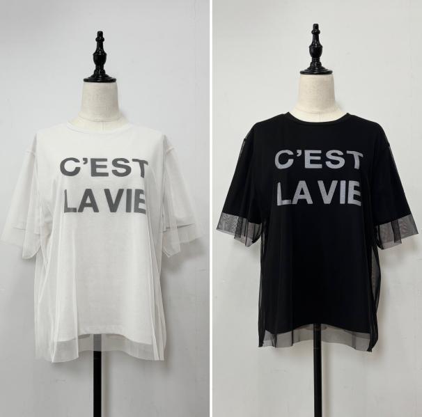【siro de labonte】CEST LA VIEドッキングTシャツ/ R623202