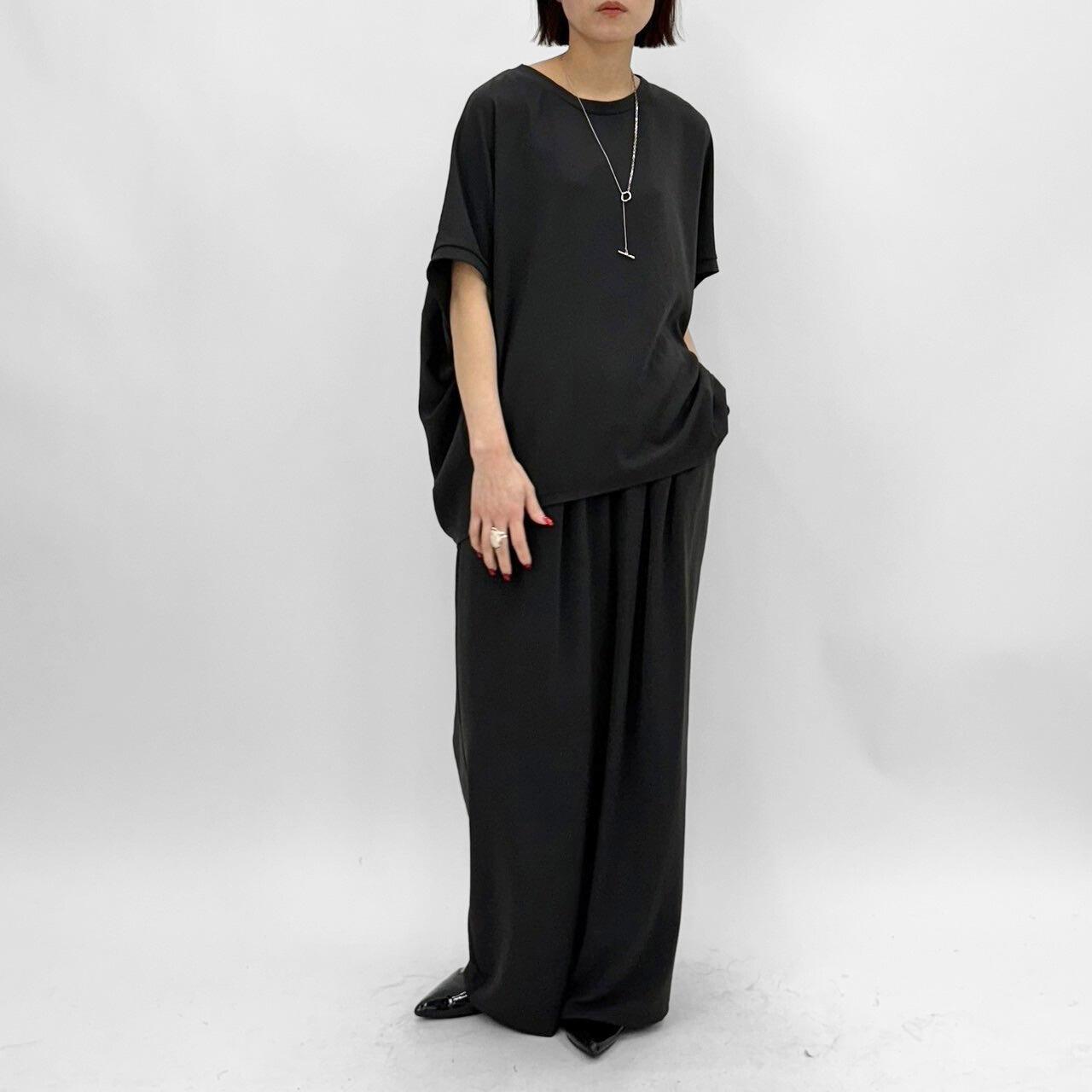 【cafune】マットストレッチジョーゼットコクーンプルオーバー/25904