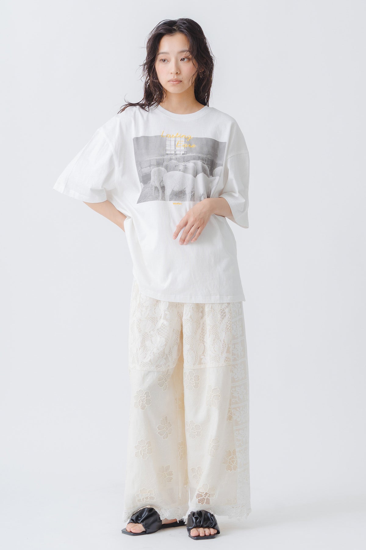【WHYTO.】2wayプリントT"sheep"/WHT27HCS4025