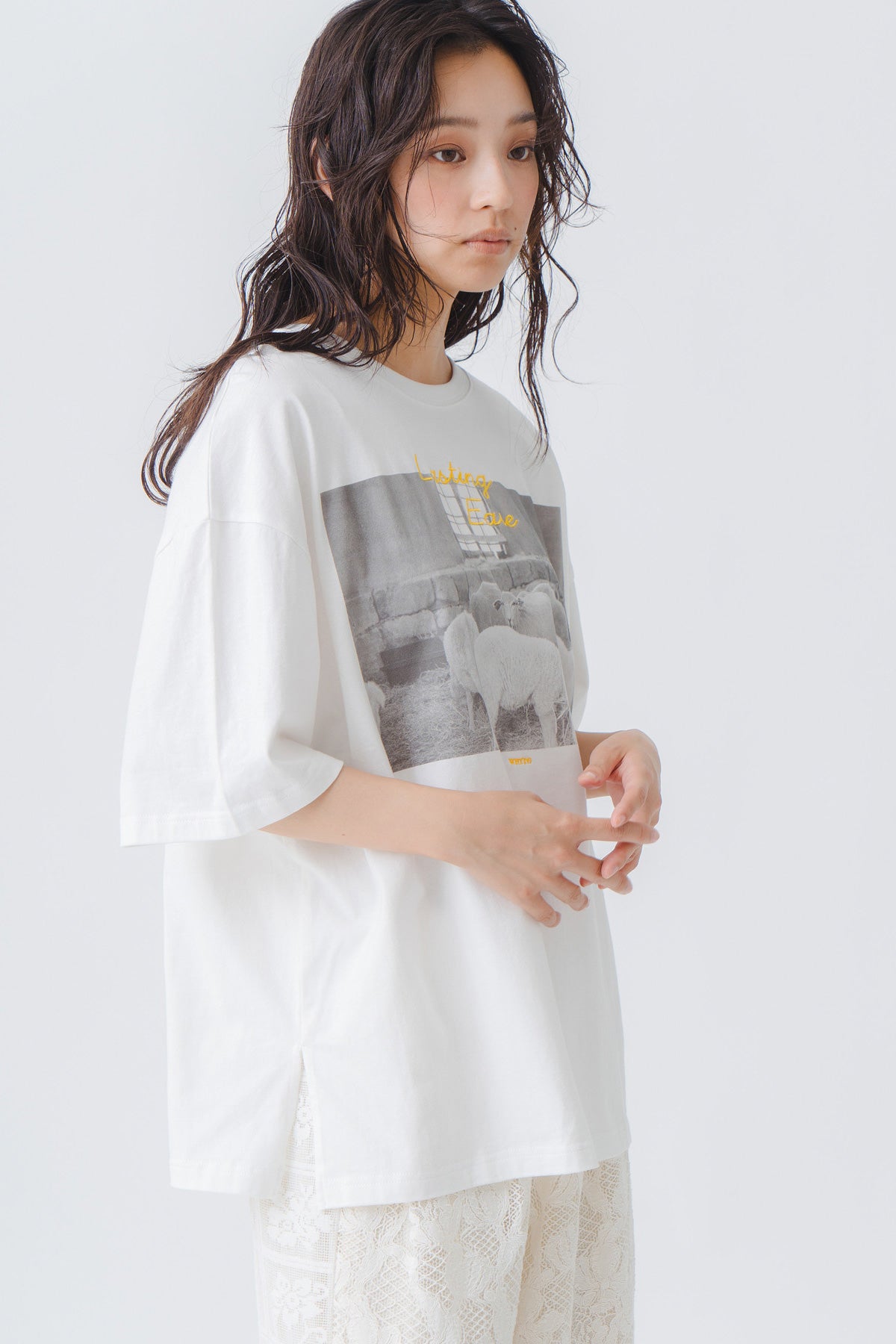 【WHYTO.】2wayプリントT"sheep"/WHT27HCS4025