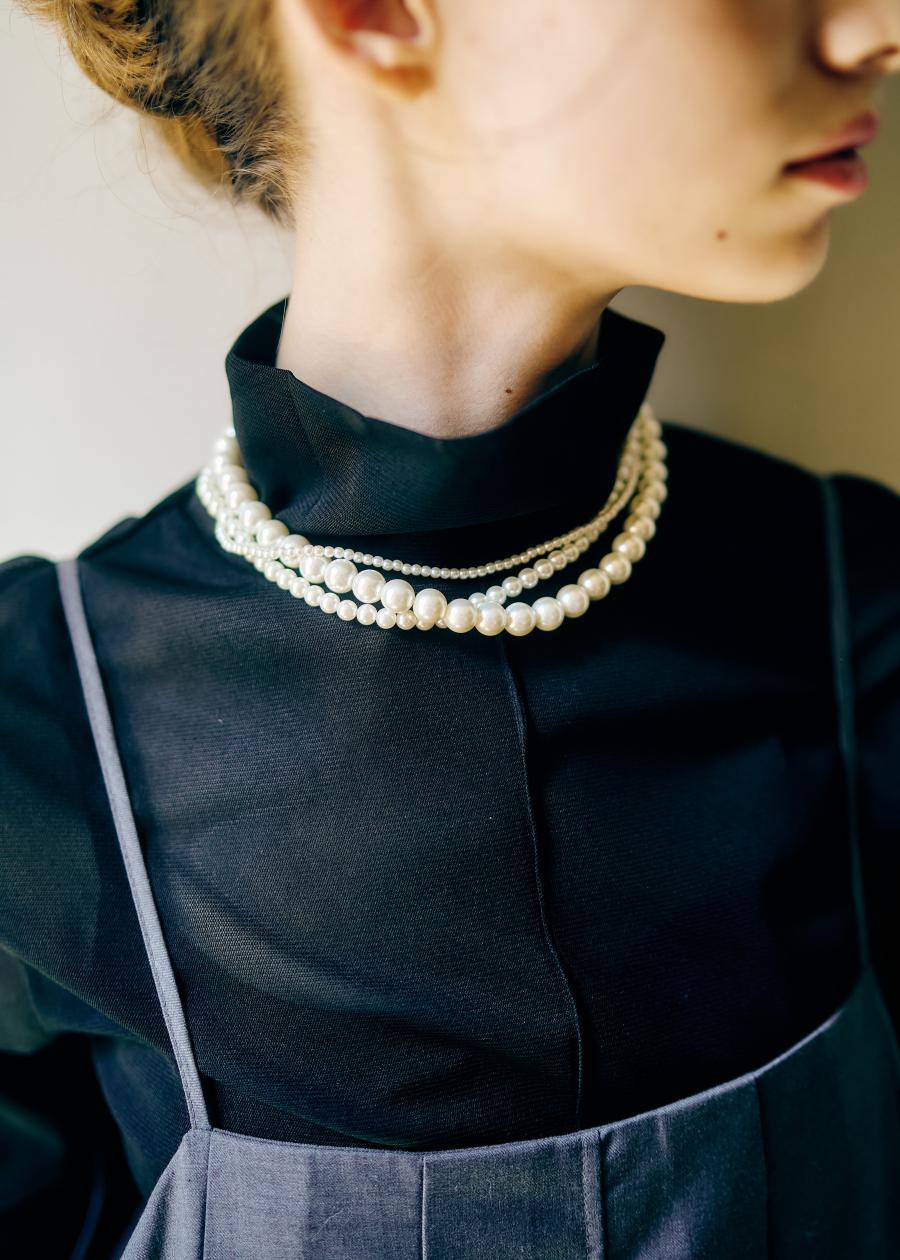 【anana】マグネット3連パールネックレス/a09-016