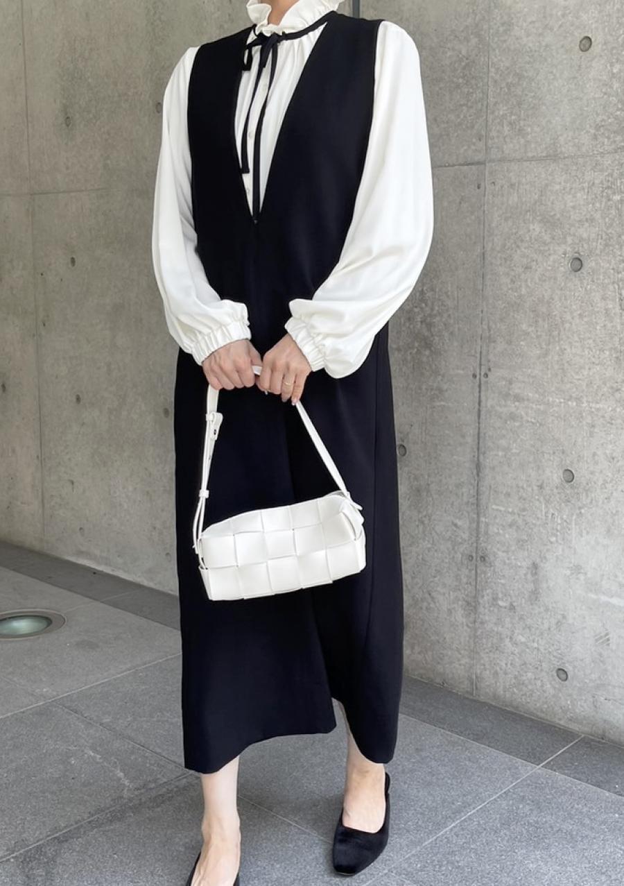 【anana】ジョーゼットフリルリボンブラウス/a52-049