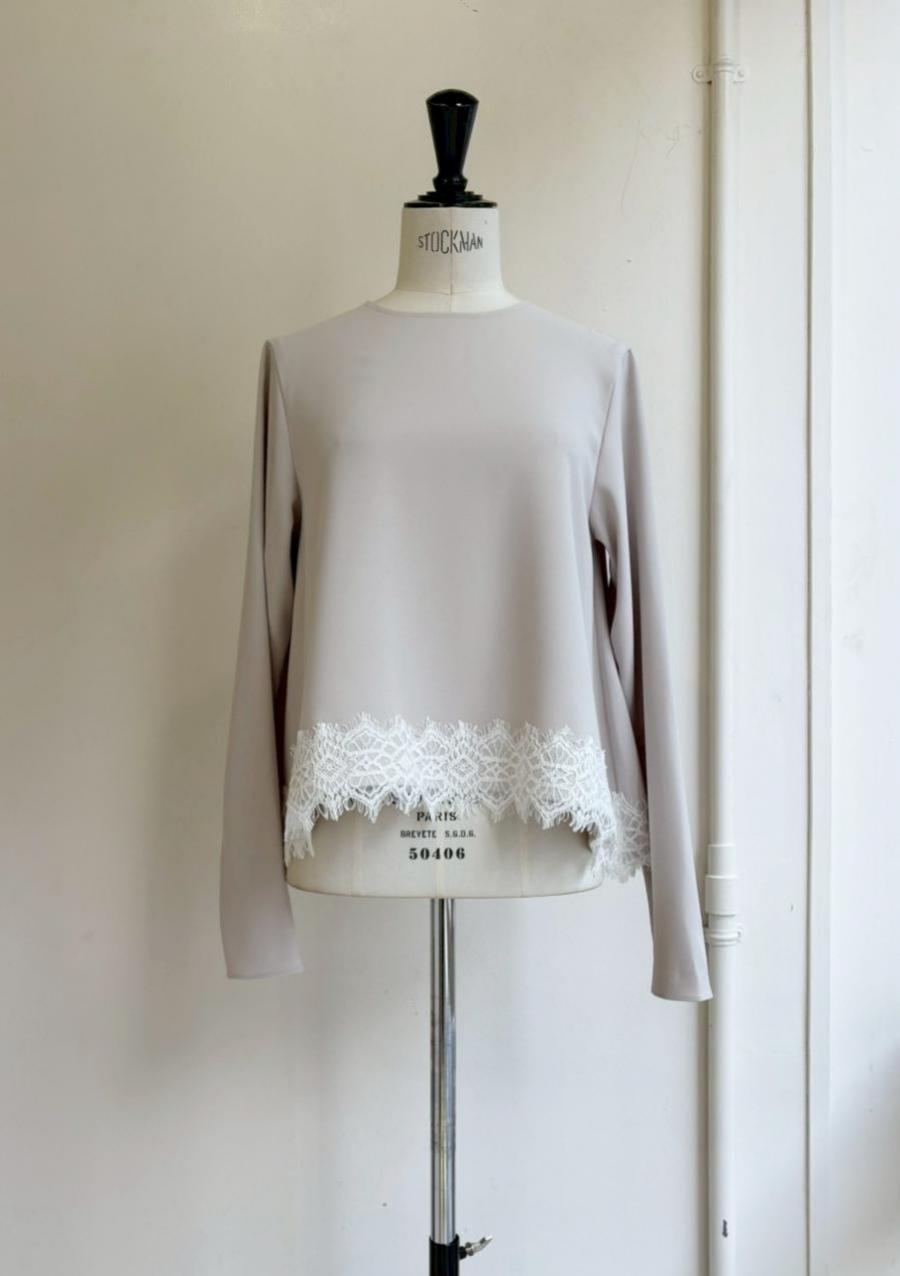 【anana】レーストリムフレアーブラウス/a56-000