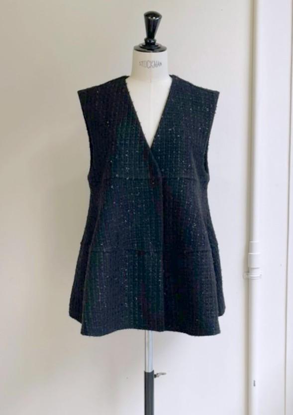 【anana】ラメシャギーツイード立体フォルムベスト/a61-025