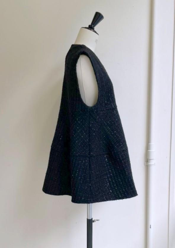 【anana】ラメシャギーツイード立体フォルムベスト/a61-025