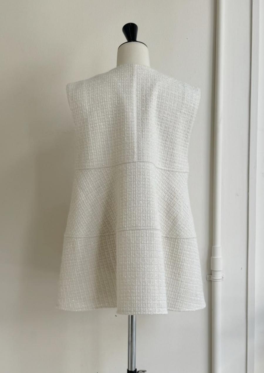 【anana】ラメシャギーツイード立体フォルムベスト/a61-025