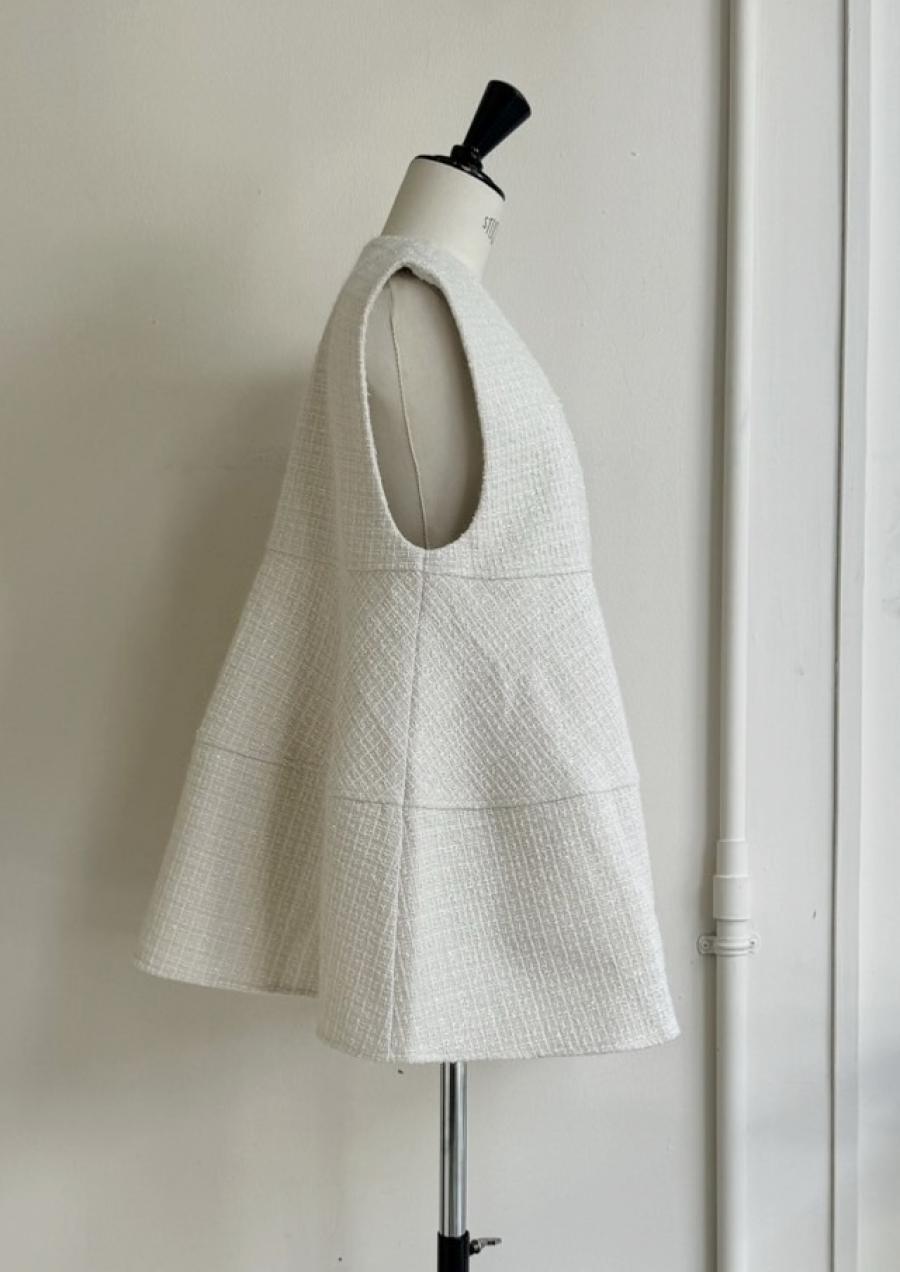 【anana】ラメシャギーツイード立体フォルムベスト/a61-025