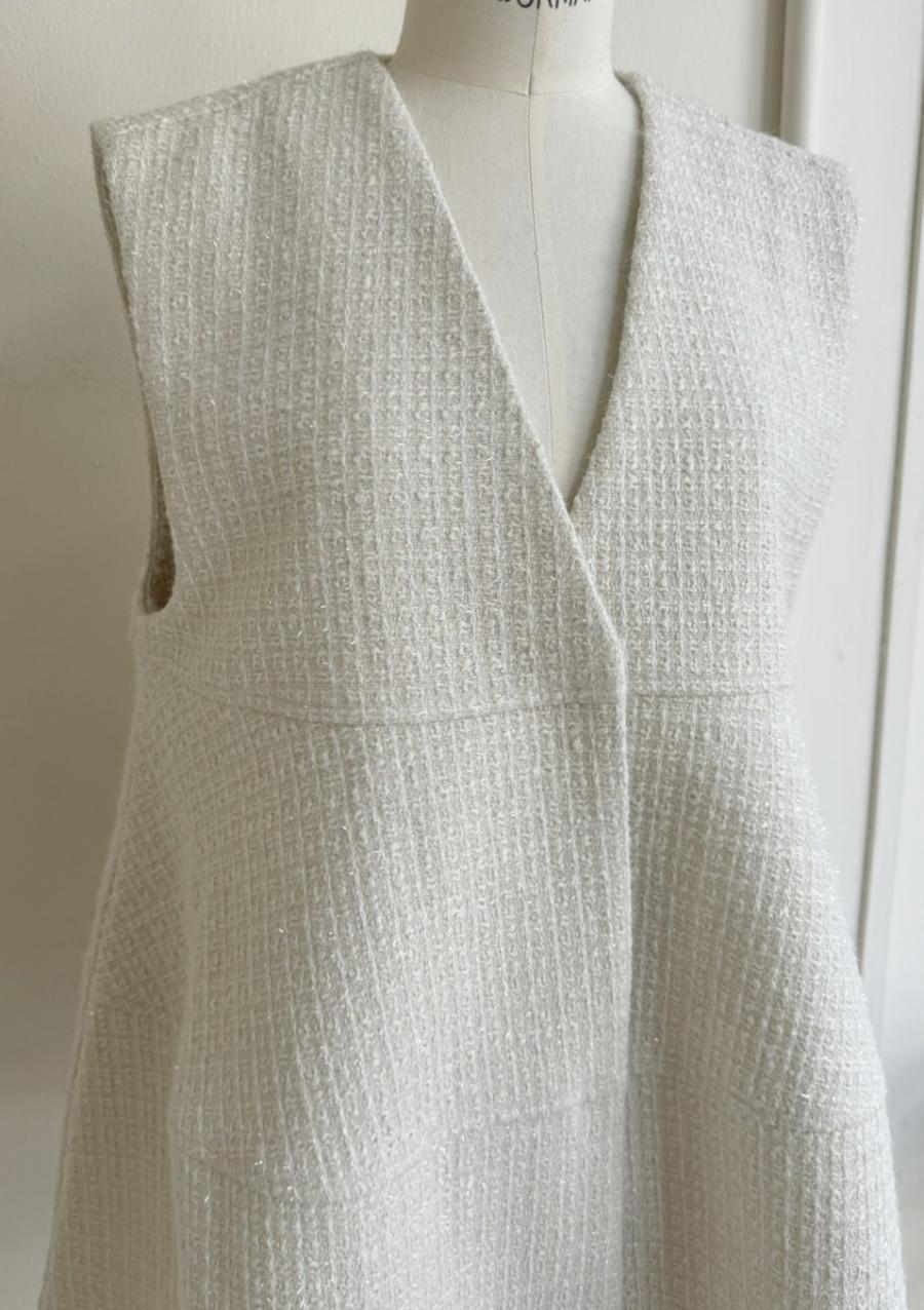 【anana】ラメシャギーツイード立体フォルムベスト/a61-025