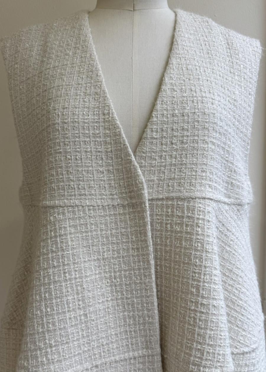 【anana】ラメシャギーツイード立体フォルムベスト/a61-025