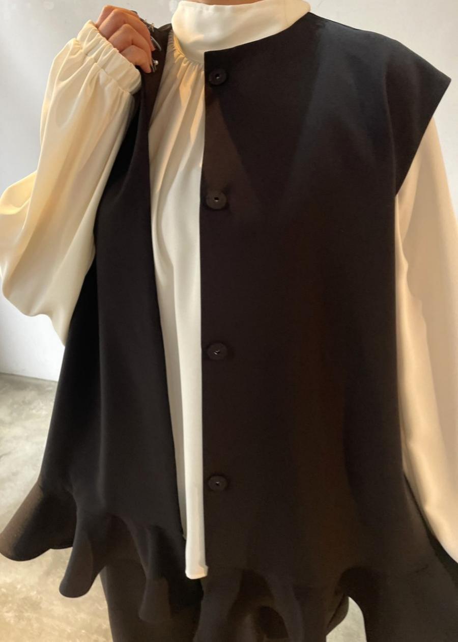 【anana】フリルヘムベスト/a66-002