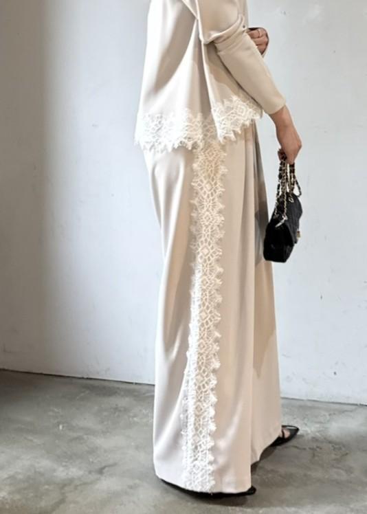 【anana】サイドレースハイウエストストレートパンツ/a96-005