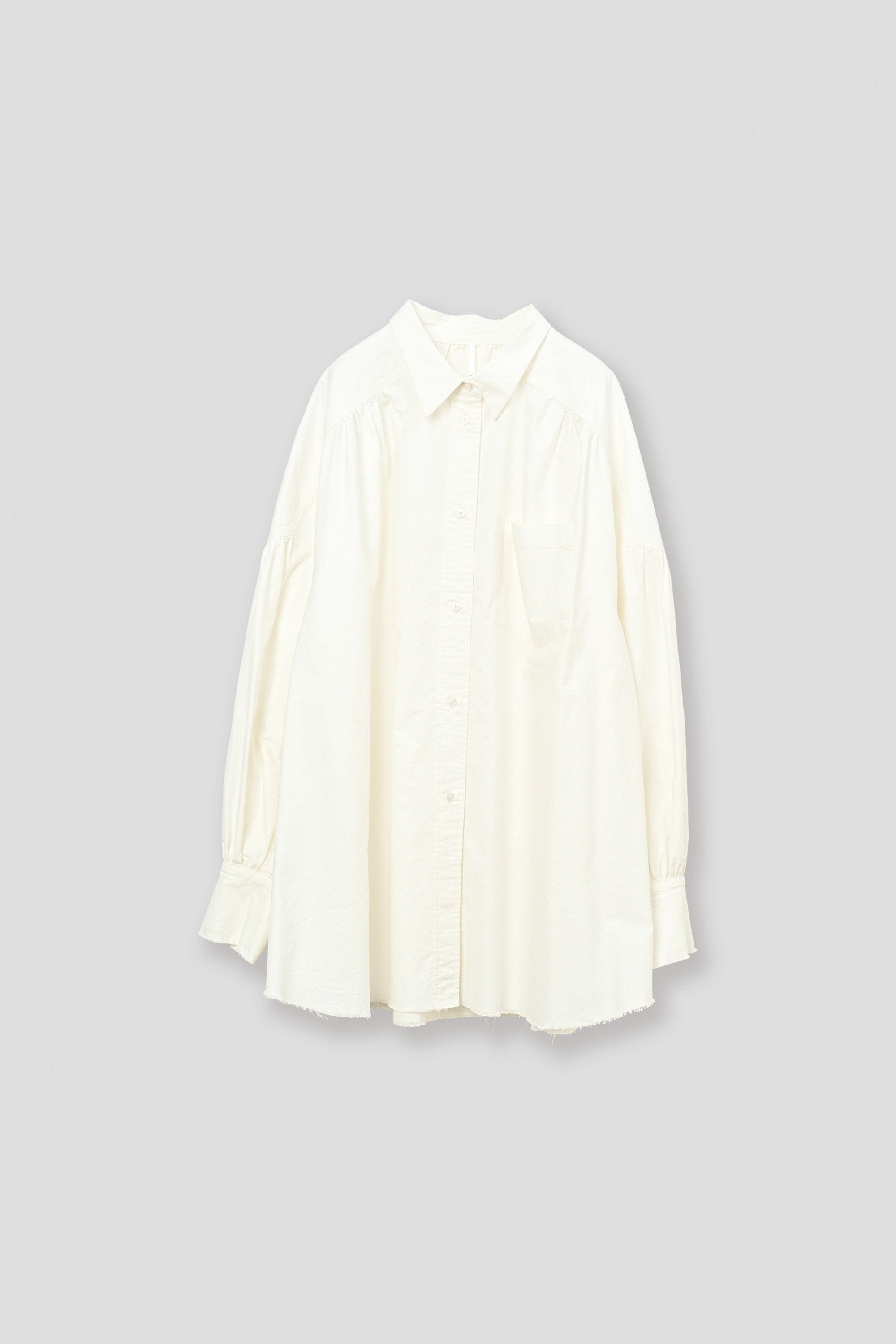 【WHYTO.】オックスフォードボリュームブラウス/NO,19-WHT26FBL4103