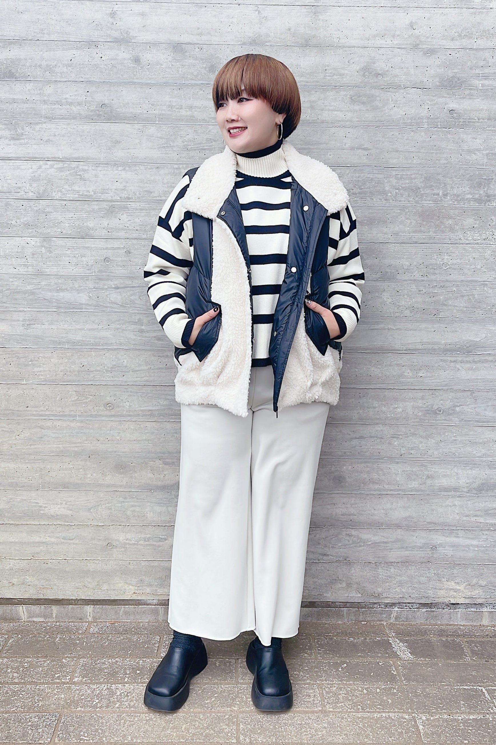 暖パン色別コーデ〈ホワイト〉