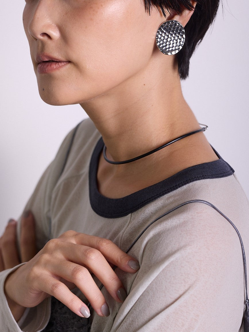 【CHIGNON】ウェイビープレートピアス/0056-511SH