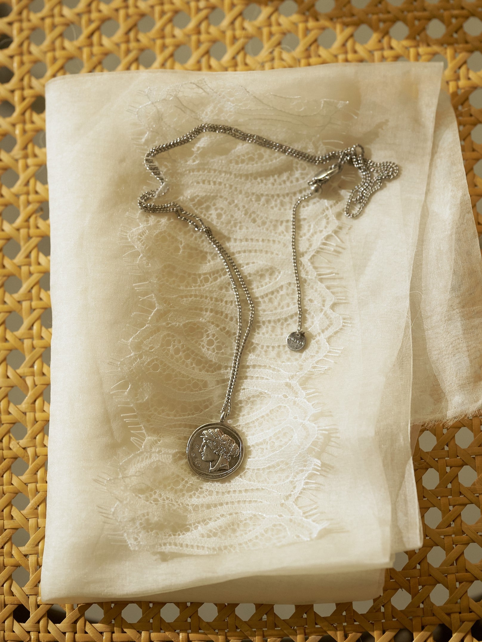 【CHIGNON】石入りコインネックレス/0061-118SH