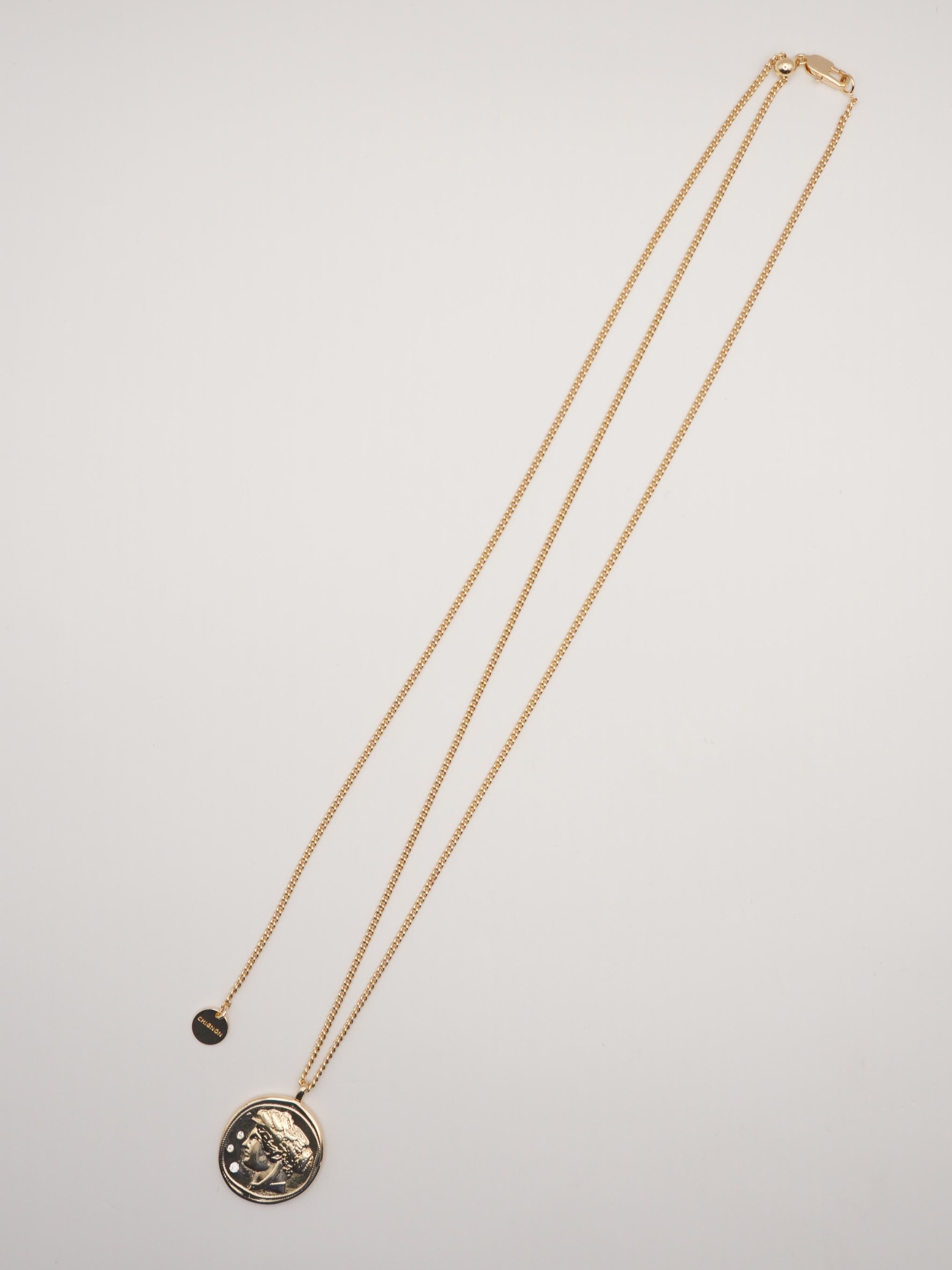 【CHIGNON】石入りコインネックレス/0061-118SH