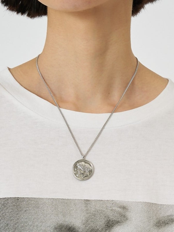 【CHIGNON】石入りコインネックレス/0061-118SH