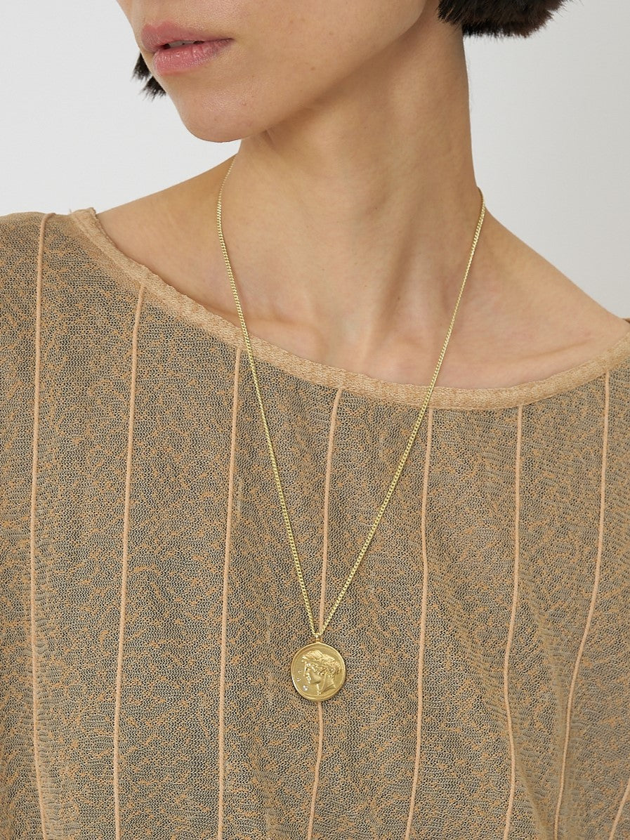 【CHIGNON】石入りコインネックレス/0061-118SH