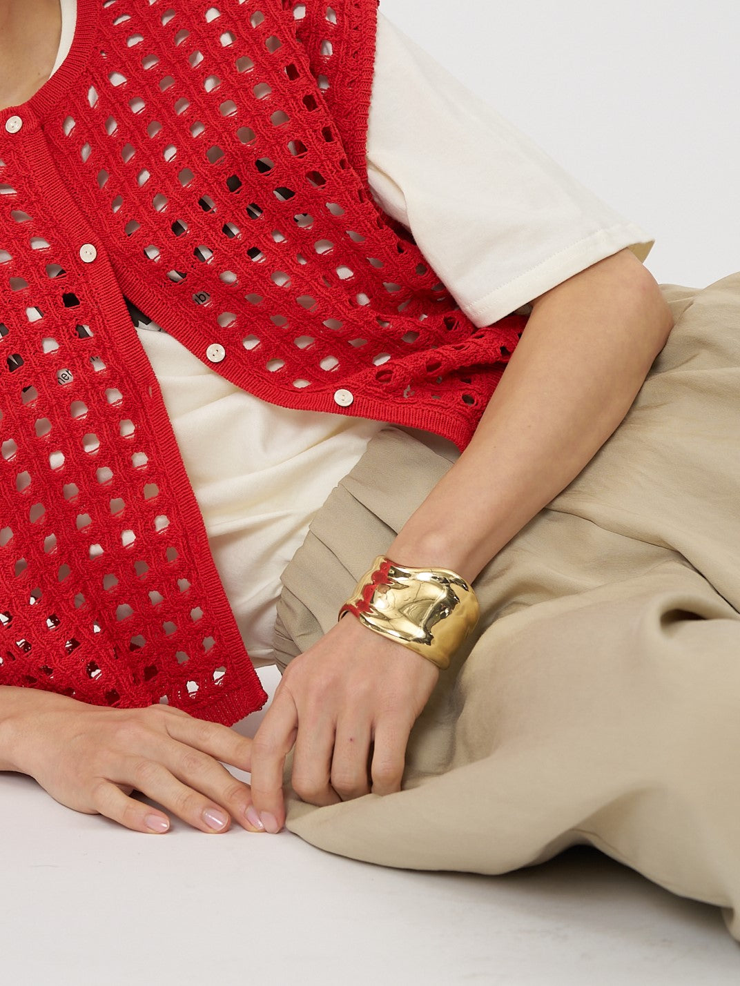 【CHIGNON】幅広ウェーブバングル/0061-125RT