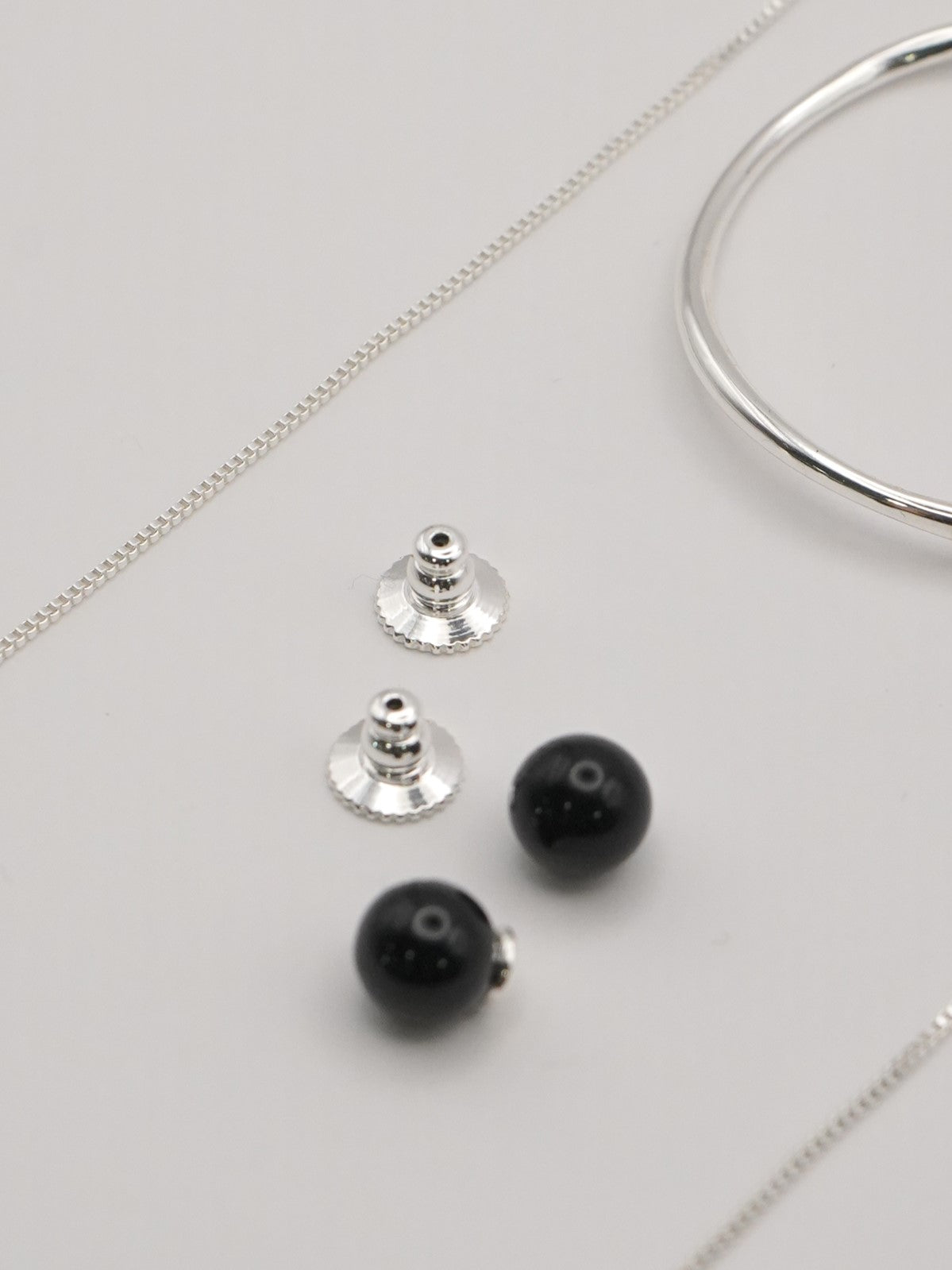 【CHIGNON】サークルフープオニキス3WAYピアス/0062-431SH