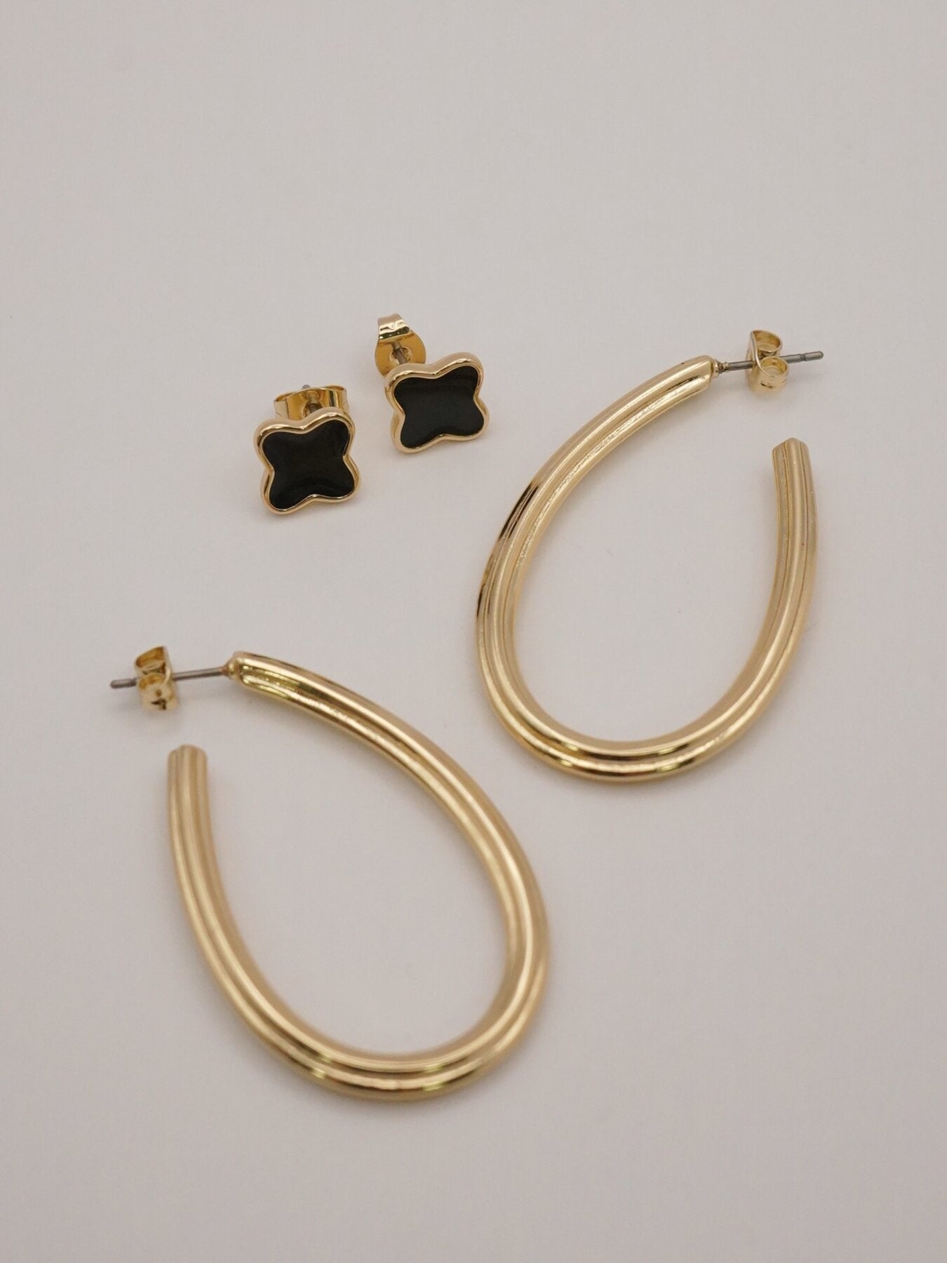 【CHIGNON】クローバーフープピアス&ミニエポピアス/0065-452SH