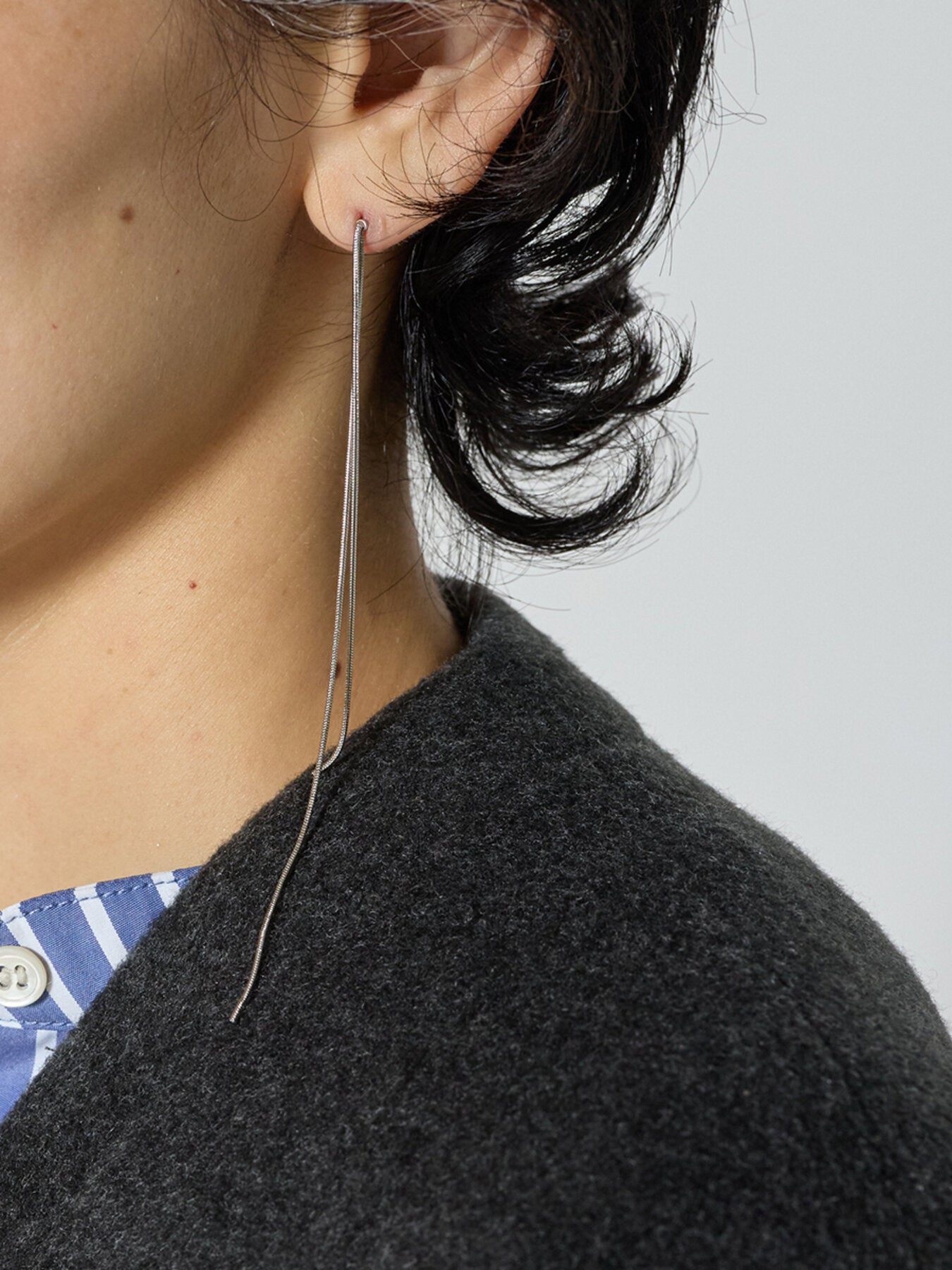 【CHIGNON】ステンレスチェーン2WAYピアス/0065-453SH