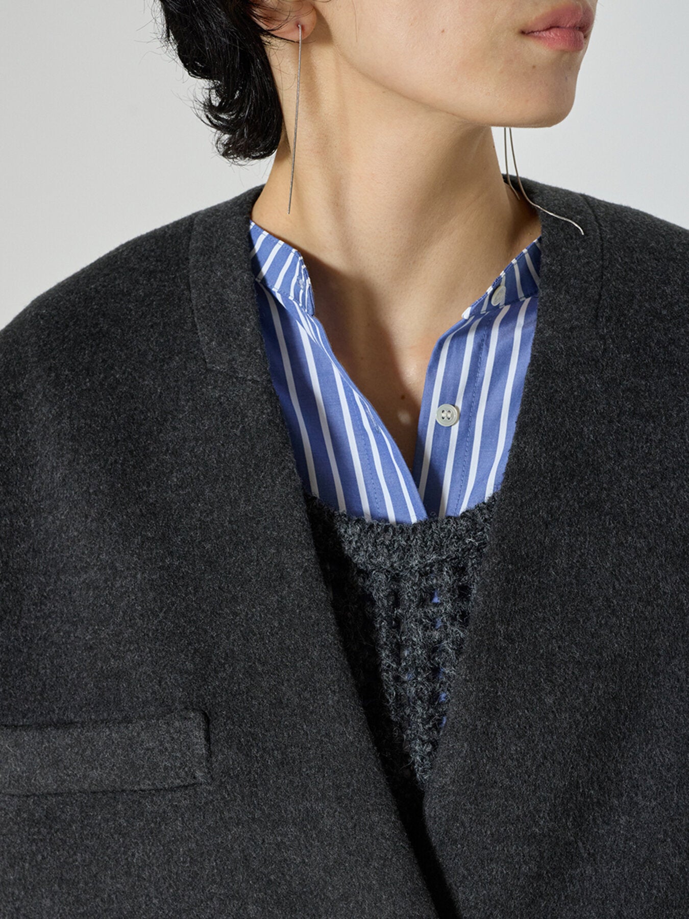 【CHIGNON】ステンレスチェーン2WAYピアス/0065-453SH