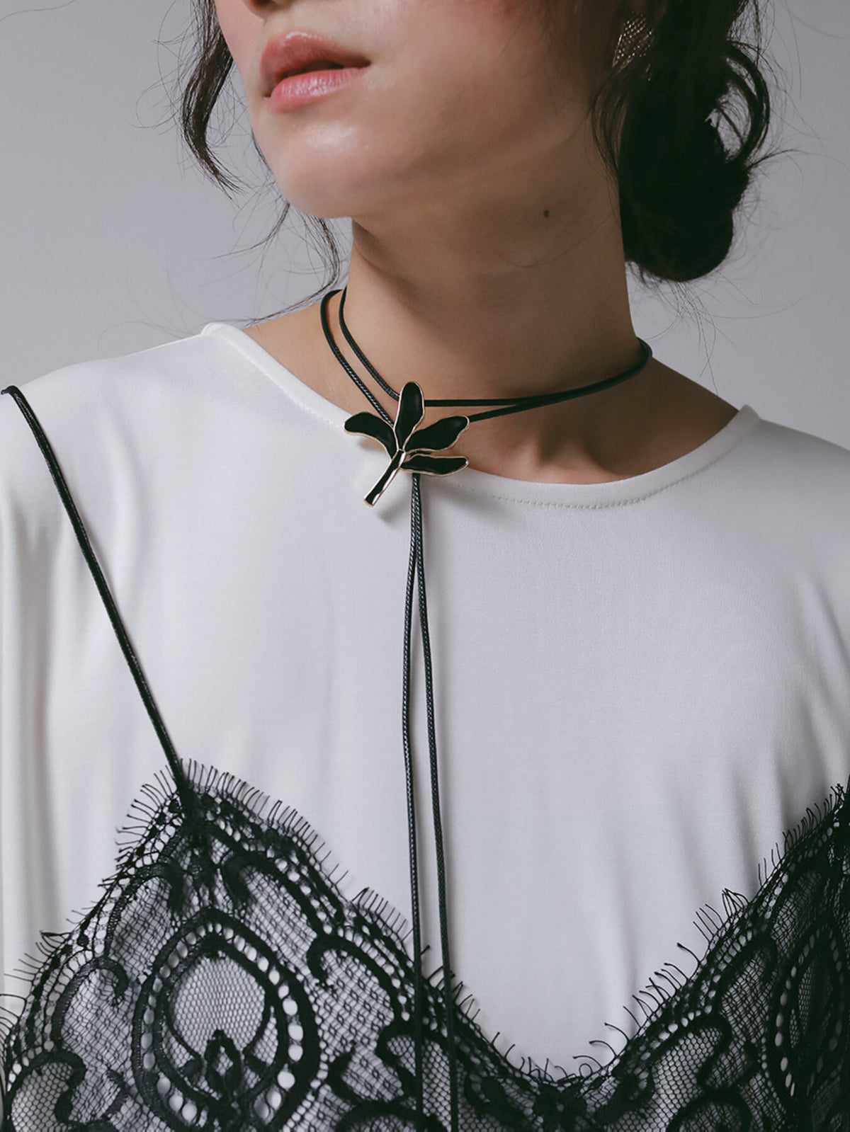 【CHIGNON】リーフエポブローチ&ネックレス/0066-785SH