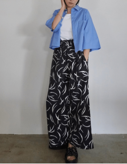 【RILATO】プリントセミワイドパンツ/R25136