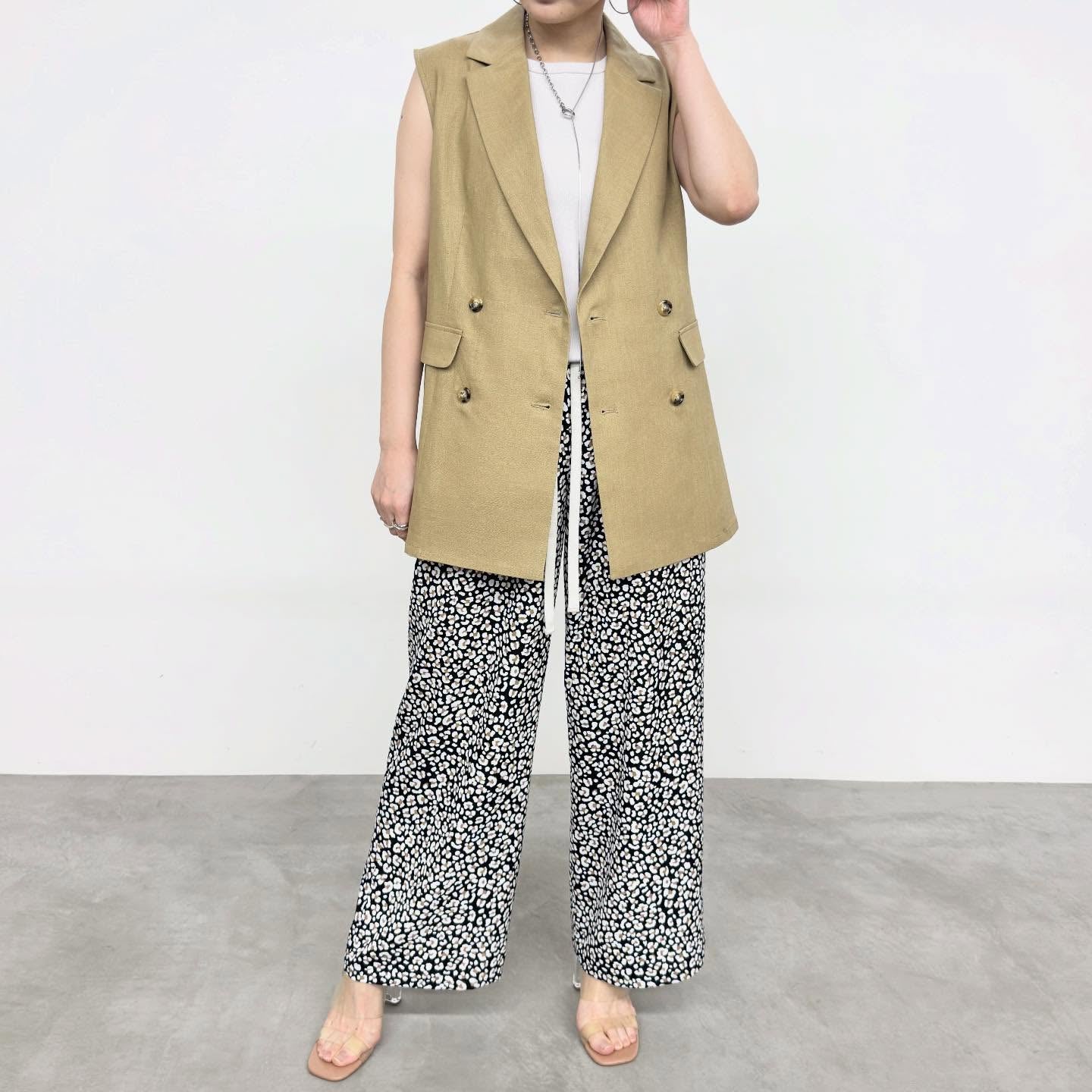 【NUS】レオパード柄イージーワイドパンツ/612-36029