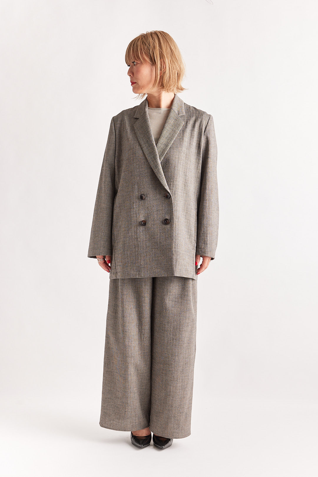 【STELLA CIFFON】カルテットミックスツイードパンツ/ST1-26206B