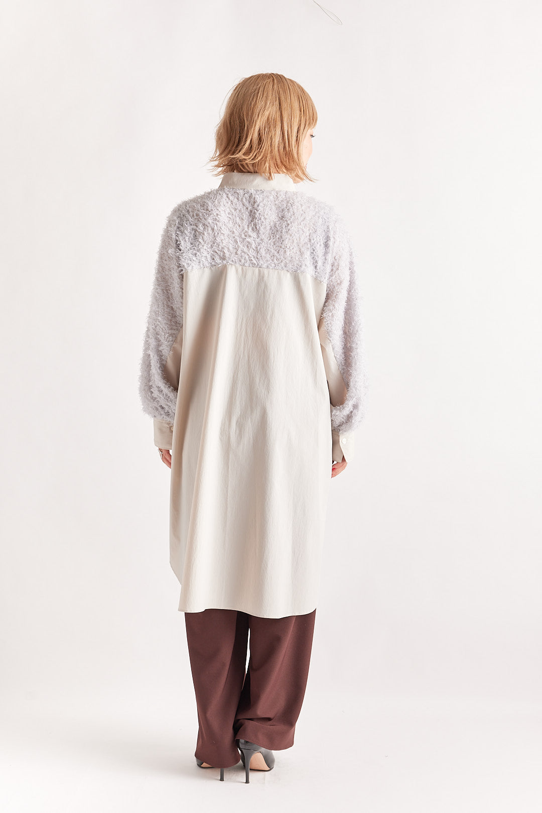 【STELLA CIFFON】シアーカットジャガードタイプライタードレス/ST1-26603