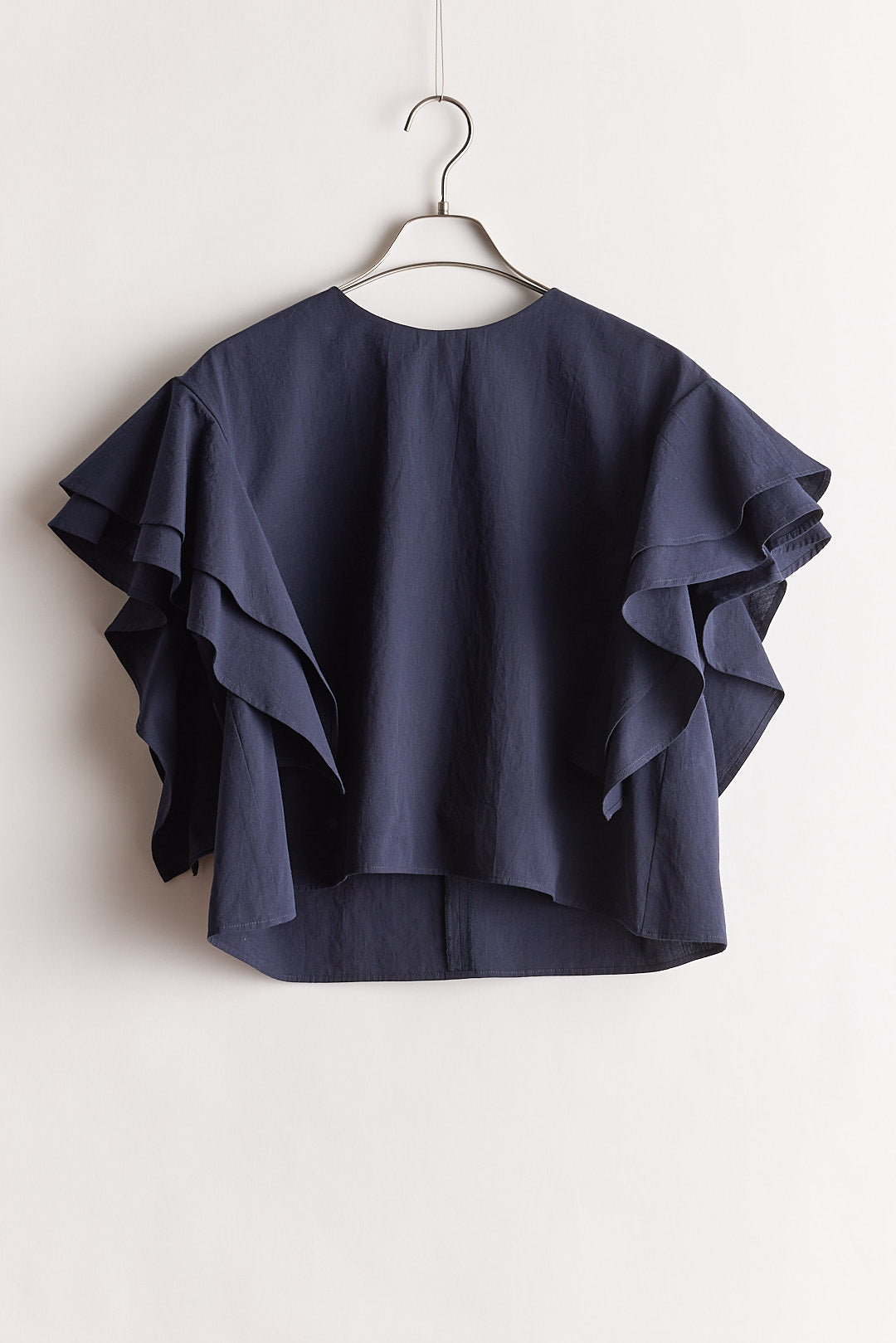 【STELLA CIFFON】コットンリネンMUgワッシャーフリルブラウス/ST2-26405