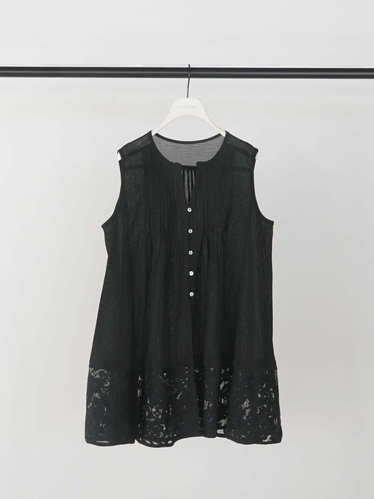 CHIGNON】シアーメッシュ×レースチュニックブラウス/1262-306KK